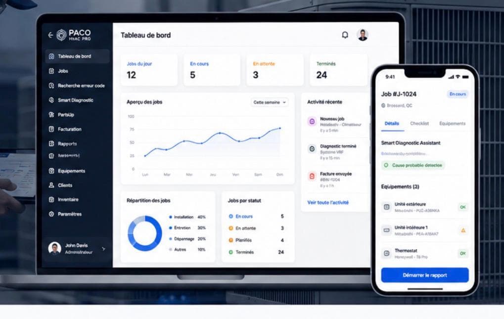 PACO HVAC PRO app preview